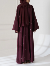 60% OFF Front Open Style Embroidered ‘Hilal’ Abaya( High Quality Zoom Nida )